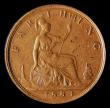 London Coins : A175 : Lot 1543 : Farthing 1883 Perfect F in F:D:, Freeman dies 7+F, UNC with around 75% lustre, in an LCGS holder and...