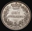 London Coins : A175 : Lot 1924 : Shilling 1876 ESC 1328, Bull 3046, Die Number 6, NEF and scarce