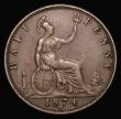 London Coins : A175 : Lot 2058 : Halfpenny 1874H D over higher, tilted D in F:D: also the lower colon dot after the F in F:D: is cres...
