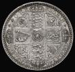 London Coins : A175 : Lot 2453 : Florin 1849 WW obliterated by linear circle ESC 802A, NEF and attractively toned