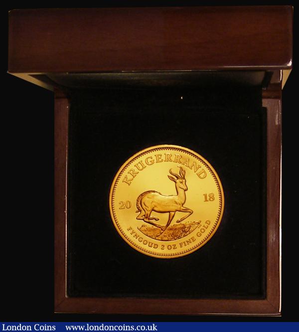 South Africa 2 OZ Krugerrand 2018 Gold Proof FDC in the SAM box of issue : World Cased : Auction 175 : Lot 720