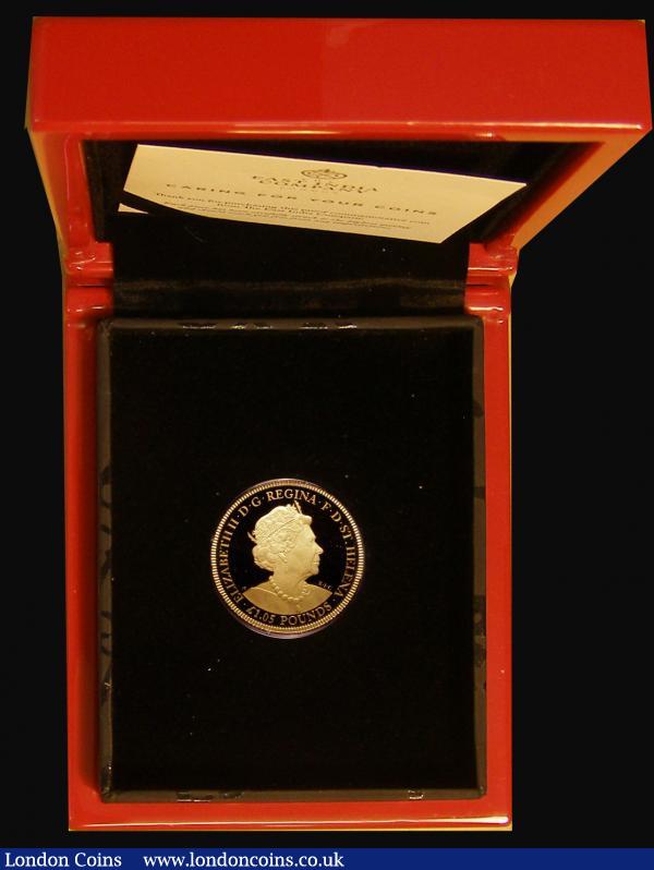 St. Helena Guinea 2020 The 200th Anniversary of the Death of George III, Reverse as the Military Guinea of 1813, Gold Proof in the East India Company box of issue with certificate, only 500 pieces issued in this presentation format : World Cased : Auction 175 : Lot 724