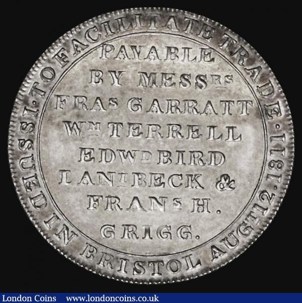 Shilling 19th Century Somerset - Bristol 1811 Davis 21 A/UNC and lustrous with prooflike fields and some light hairlines, an eye-catching example : Tokens : Auction 175 : Lot 769