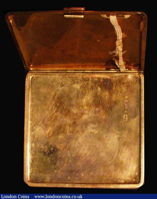 A gold cigarette case in 9 carat gold by Mappin & Webb inscribed J.T on the outer casing, and October 1931 on the inside of the lid. Total weight 89.00 grammes, in very good second-hand condition  : Misc Items : Auction 175 : Lot 905