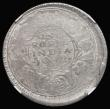 London Coins : A175 : Lot 920 : Mint Error - Mis-Strike India Rupee 1942 Bombay Mint Error - Die Adjustment Strike, Broadstruck, aro...