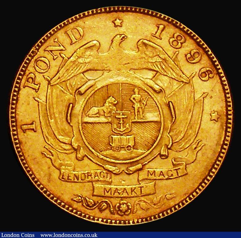 London Coins : A176 : Lot 1028 : South Africa Gold Pond 1896 KM#10.2 VF/GVF with some small edge nicks