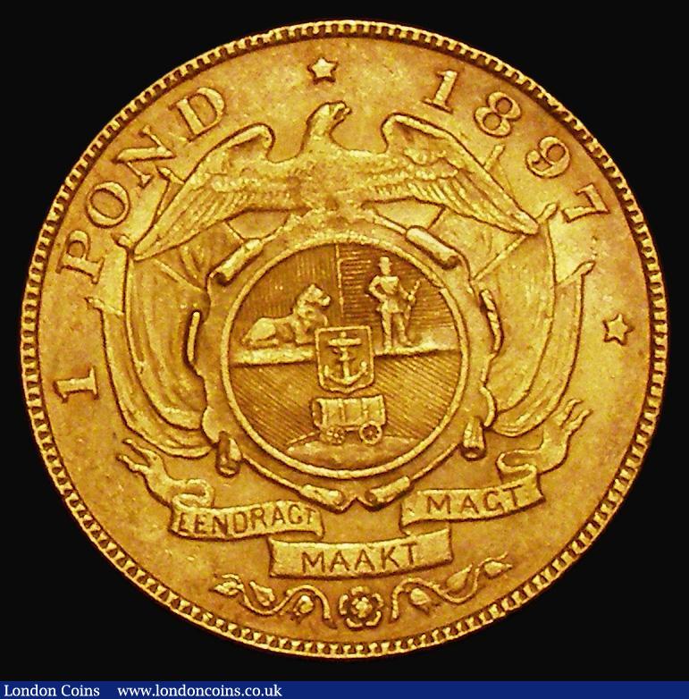 London Coins : A176 : Lot 1029 : South Africa Gold Pond 1897 KM#10.2 GVF/NEF with some contact marks