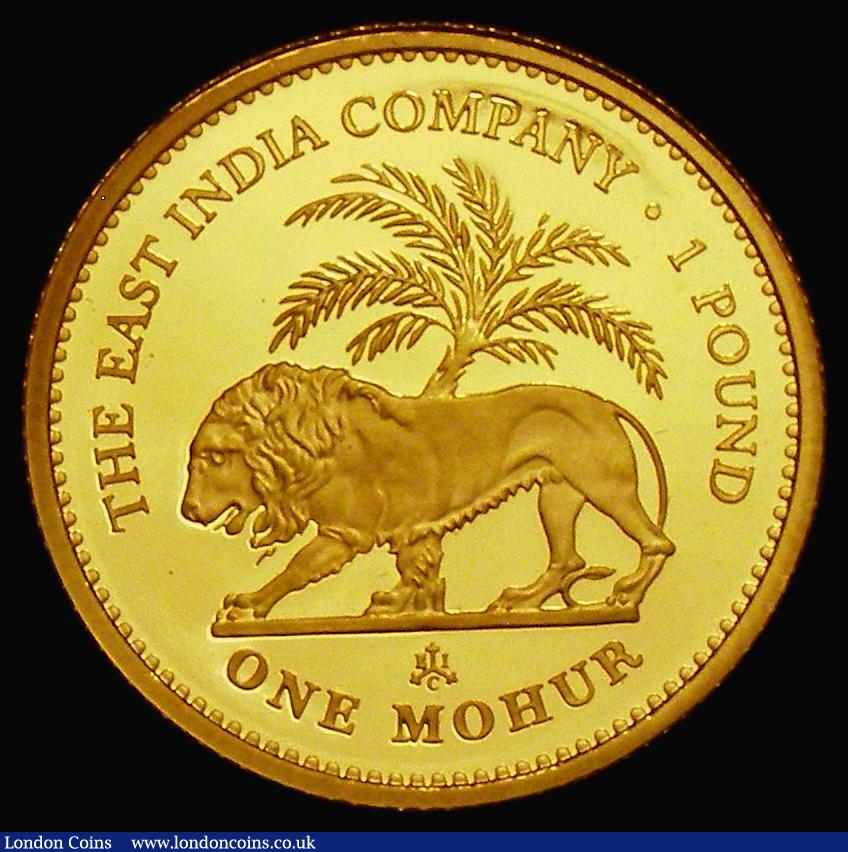 London Coins : A176 : Lot 1044 : St. Helena and Ascension One Mohur Gold 2013, the reverse a modern representation in the style of th...