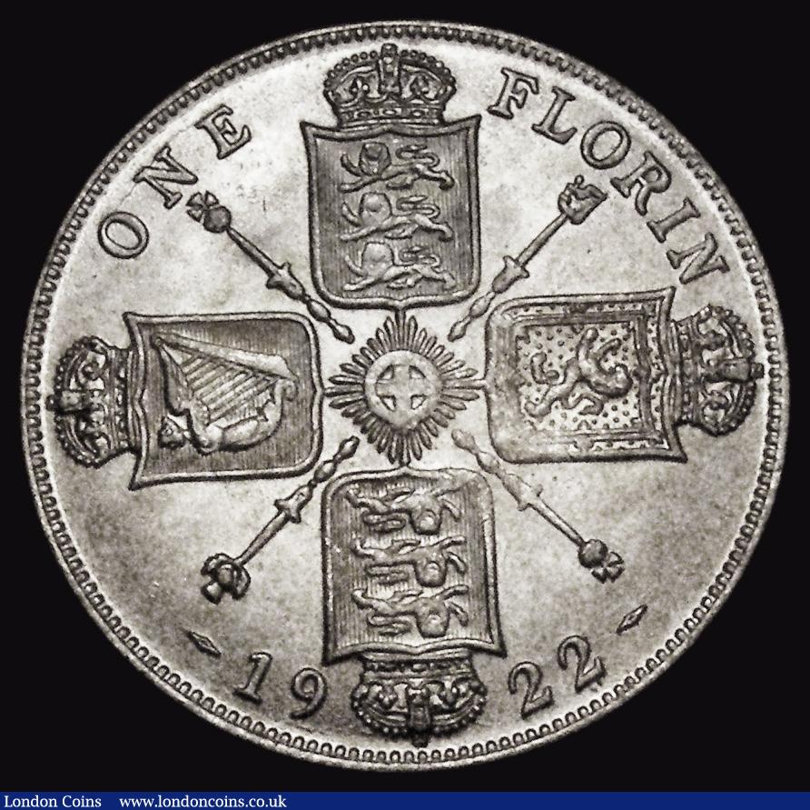 London Coins : A176 : Lot 1331 : Florin 1922 ESC 941, Bull 3769 Lustrous UNC