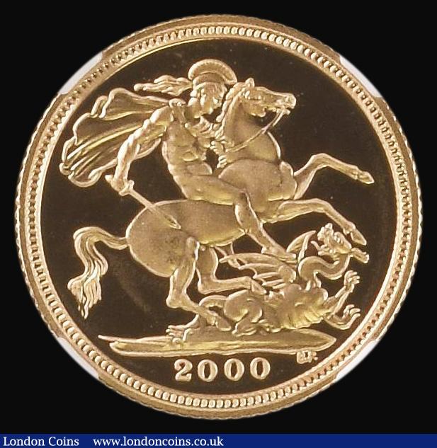 London Coins : A176 : Lot 1476 : Half Sovereign 2000 S.SB4 Gold Proof in an NGC holder and graded PF70 Ultra Cameo