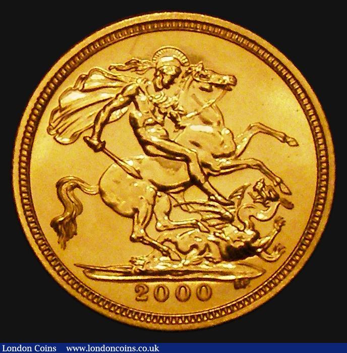 London Coins : A176 : Lot 1477 : Half Sovereign 2000 S.SB4 UNC and lustrous with some light toning