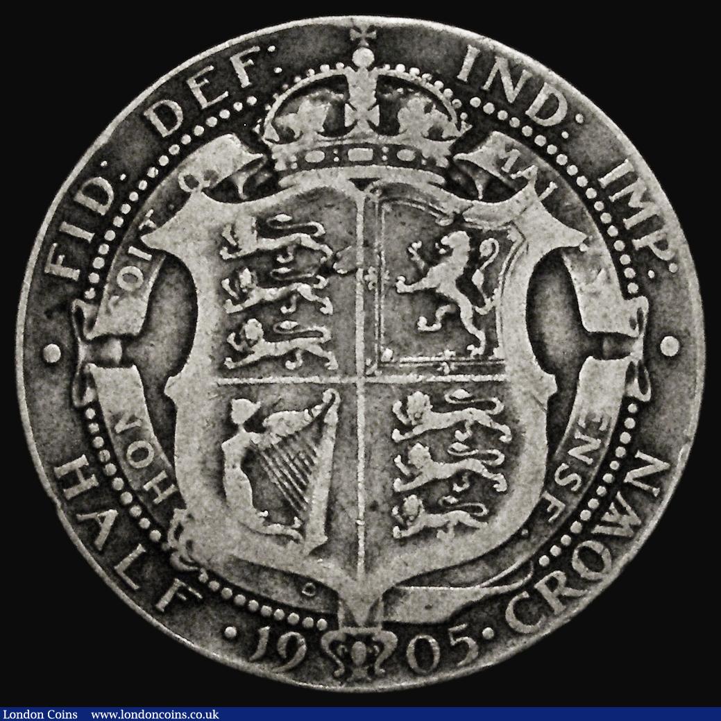London Coins : A176 : Lot 1540 : Halfcrown 1905 ESC 750, Bull 3571 VG the key date in the Edward VII series