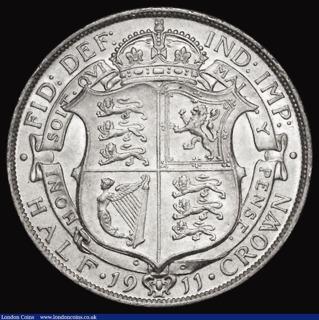 London Coins : A176 : Lot 1544 : Halfcrown 1911 ESC 757, Bull 3709 EF/GEF and lustrous