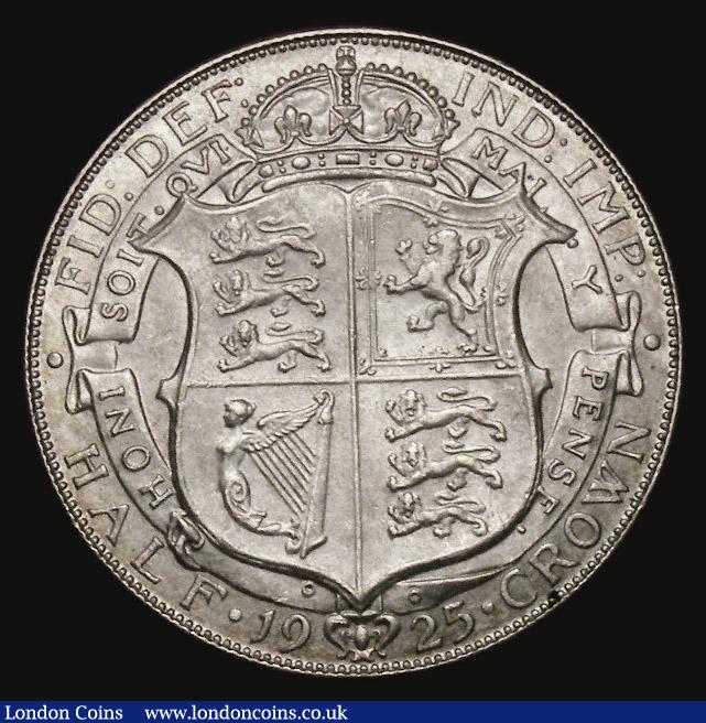 London Coins : A176 : Lot 1547 : Halfcrown 1925 ESC 772, Bull 3727 UNC and lustrous, in an LCGS holder and graded LCGS 78, a very hig...