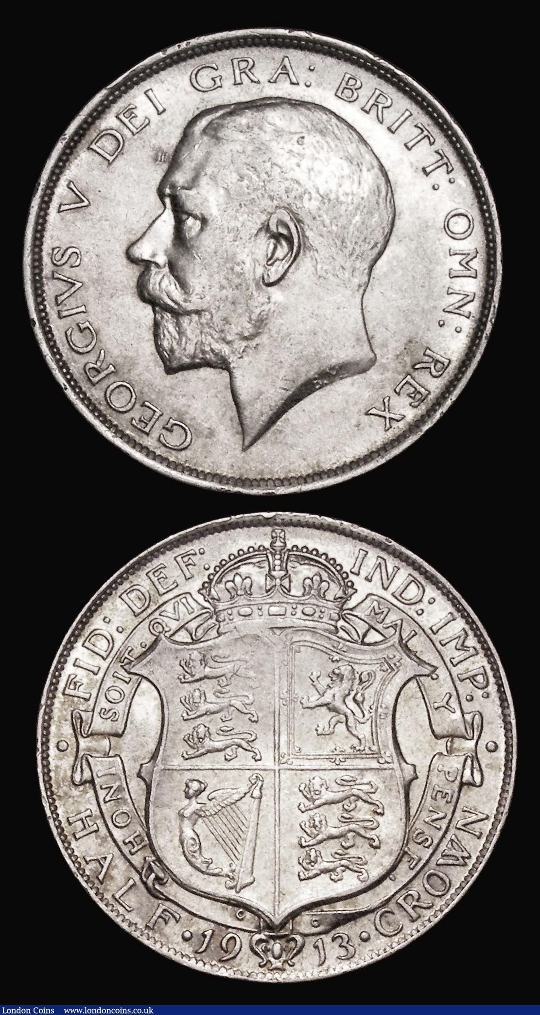 London Coins : A176 : Lot 1551 : Halfcrowns (2) 1912 ESC 759, Bull 3711 EF and lustrous, 1913 ESC 760, Bull 3712 GVF/NEF