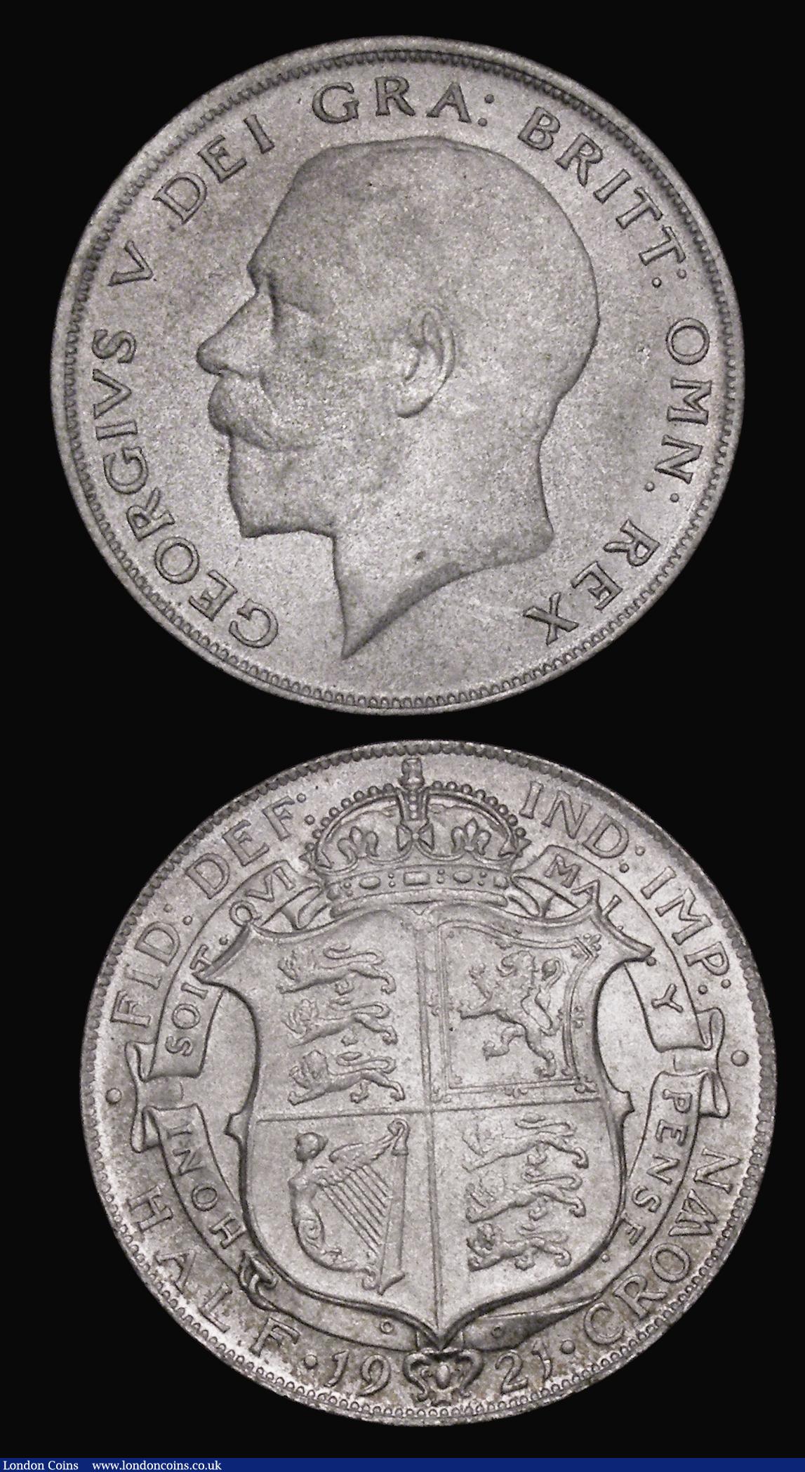 London Coins : A176 : Lot 1552 : Halfcrowns (2) 1920 ESC 767, Bull 3719, dies 1A Davies 1672 EF with a small lamination flaw on the o...