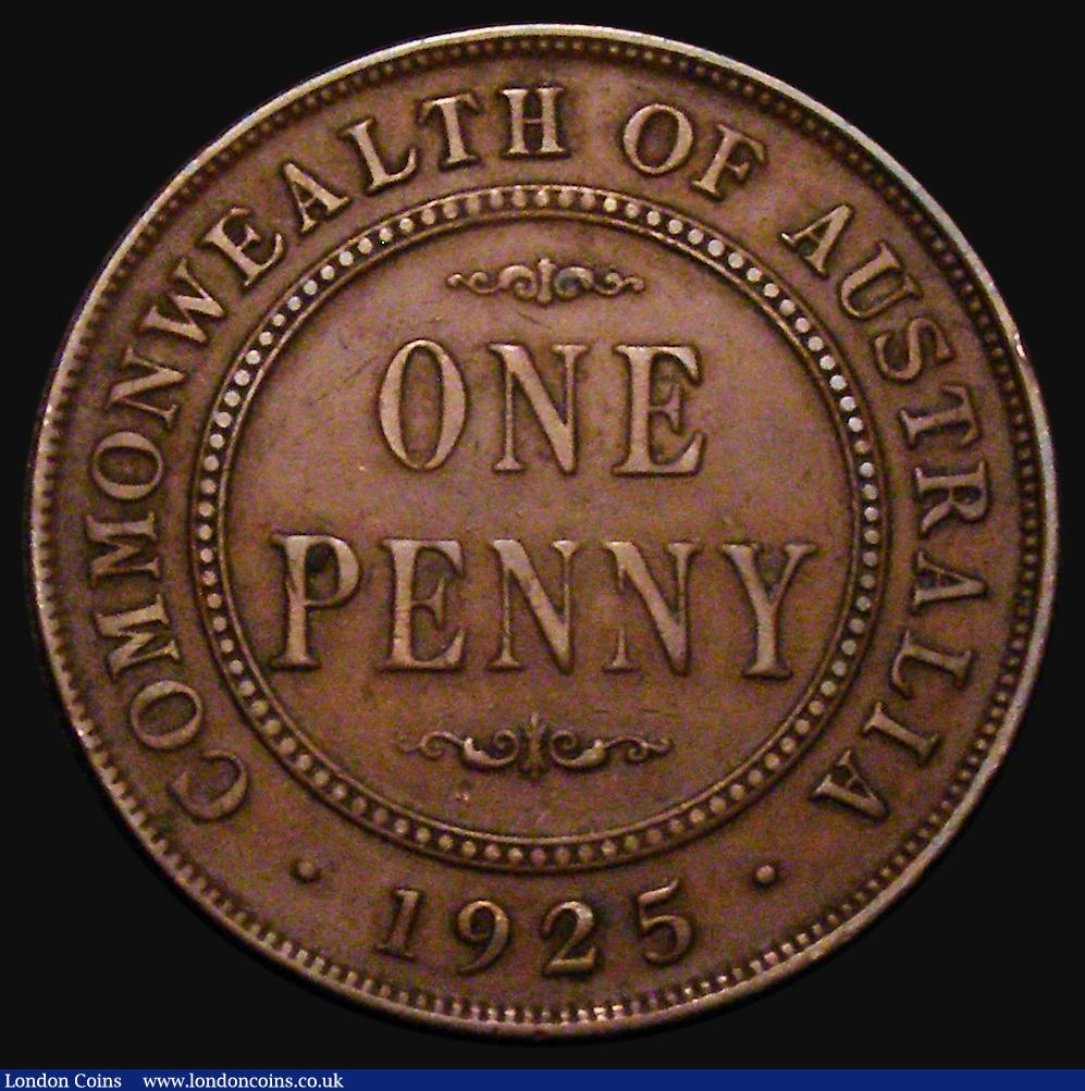 London Coins : A176 : Lot 843 : Australia Penny 1925 KM#23 VF one of the key dates in the series