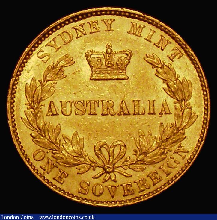 London Coins : A176 : Lot 847 : Australia Sovereign 1867 Sydney Branch Mint, Marsh 372, McDonald 114, GVF/NEF with some contact mark...