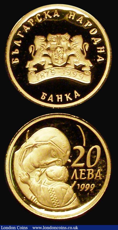 London Coins : A176 : Lot 862 : Bulgaria 20 Leva Gold 1999 Reverse: Mother Mary and Jesus KM#278 Gold Proofs (2) nFDC to FDC retaini...