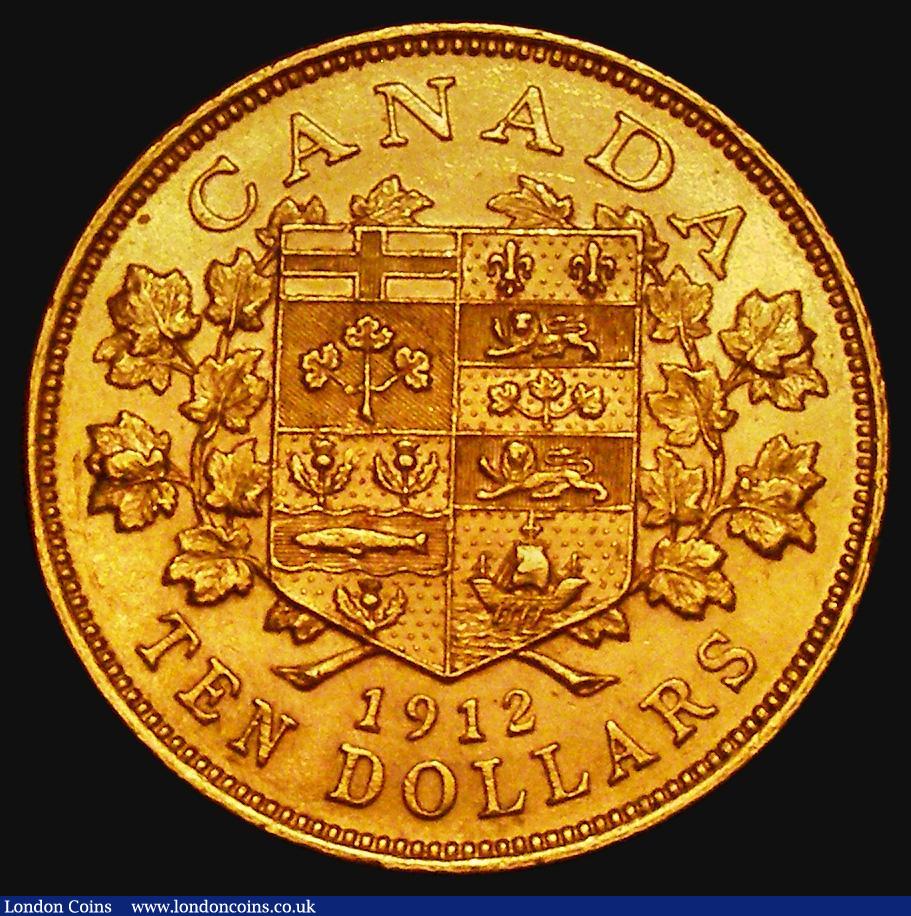 London Coins : A176 : Lot 869 : Canada Ten Dollars Gold 1912 KM#27 GEF the obverse with some contact marks