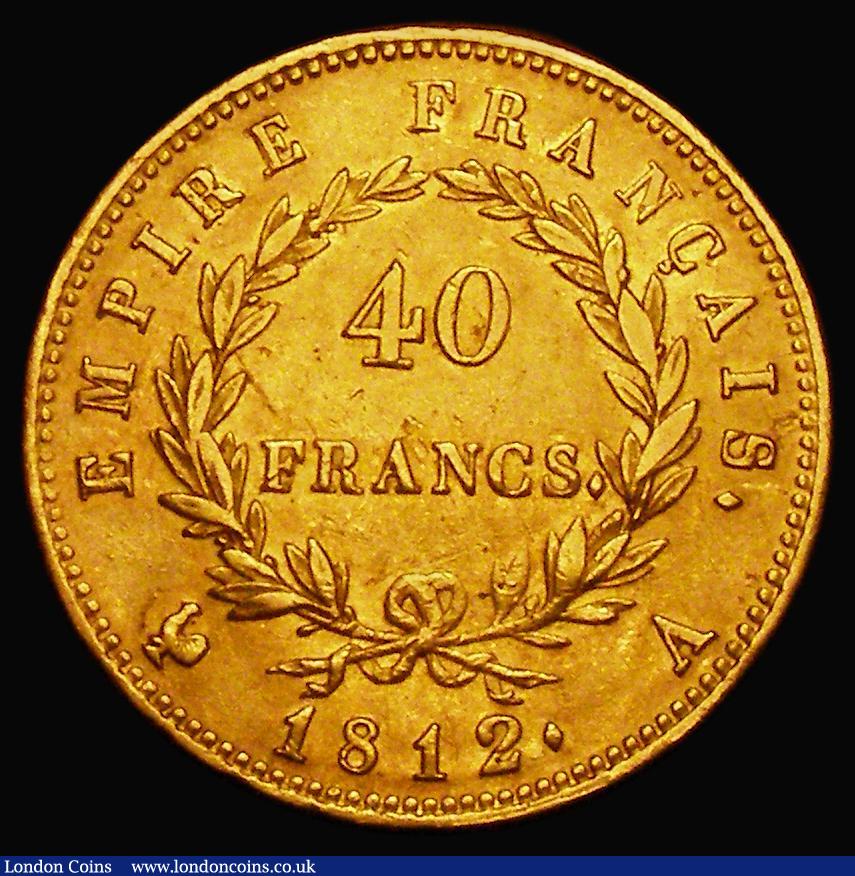London Coins : A176 : Lot 902 : France 40 Francs Gold 1812A KM#696.1 VF