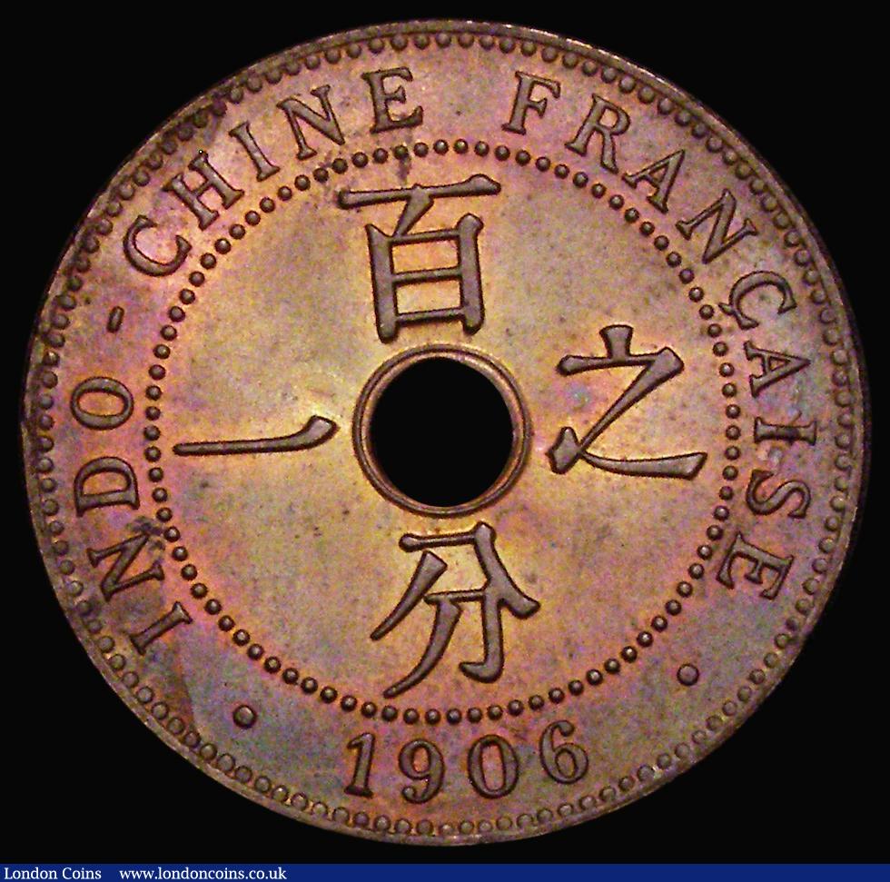 London Coins : A176 : Lot 905 : French Indo-China One Cent 1906A KM#8 UNC with an attractive and colourful tone, the key date in thi...