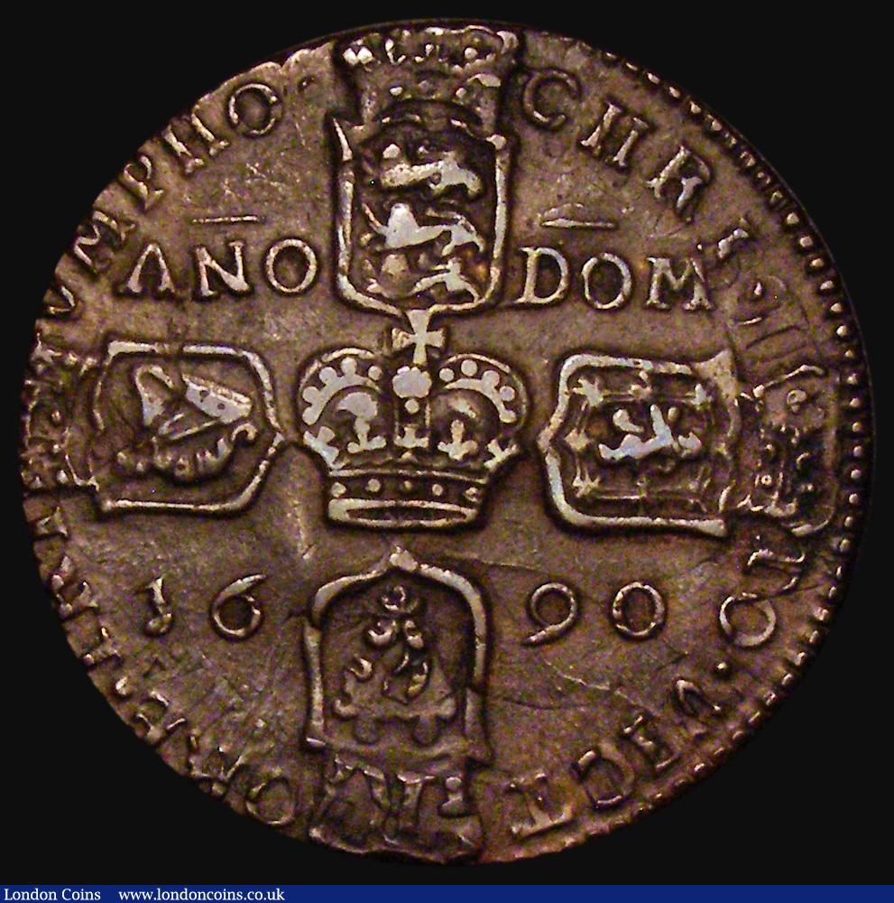 London Coins : A176 : Lot 954 : Ireland Crown 1690 Gunmoney S.6578 GVF a pleasing example