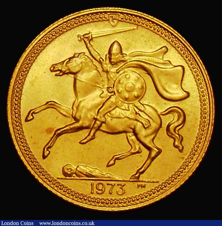 London Coins : A176 : Lot 973 : Isle of Man Sovereign 1973B KM#27 Lustrous UNC