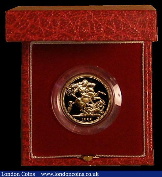 Sovereign 1983 S.SC1 Gold Proof nFDC retaining practically full mint brilliance, in the Royal Mint box of issue with certificate : English Cased : Auction 176 : Lot 456