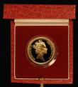 London Coins : A176 : Lot 461 : Sovereign 1988 S.SC2 Proof nFDC to FDC in the Royal Mint box of issue with certificate