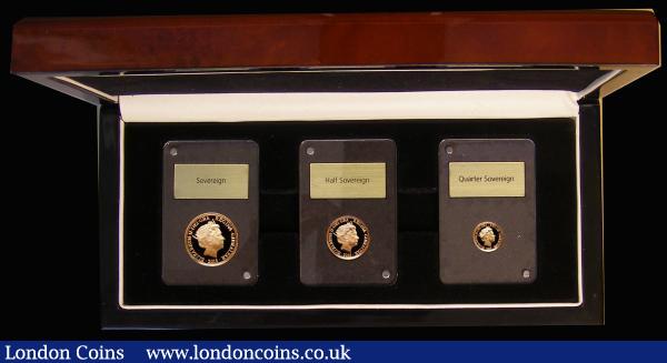 Gibraltar Sovereign to Quarter Sovereign a 3-coin set in gold 2018 The World War I Centenary Sovereign set comprising Sovereign, Half Sovereign and Quarter Sovereign 2018 Gold Proofs FDC in the box of issue with certificate : World Cased : Auction 176 : Lot 639