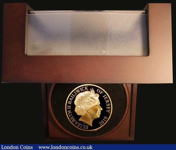 Jersey Ten Pounds 2019 The Official British Legion - Remember With Us 5oz. Gold Proof FDC in the box of issue with certificate number 06 of just 20 issued : World Cased : Auction 176 : Lot 655