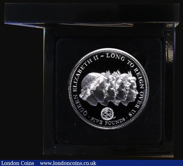 Tristan da Cunha Five Pounds 2015 The Five Portraits of Queen Elizabeth II 5oz. Silver Proof FDC in the box of issue with certificate : World Cased : Auction 176 : Lot 690