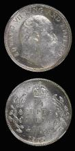 London Coins : A176 : Lot 929 : India (2) Quarter Rupee 1905 Calcutta Mint KM#506 in an NGC holder and graded MS63, Two Annas 1908 C...