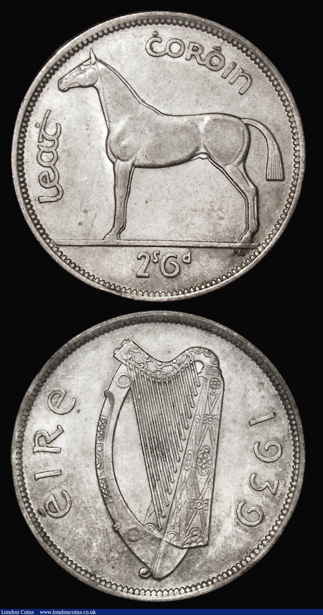 London Coins : A177 : Lot 1148 : World (3) Ireland Halfcrown 1939 S.6633 NEF, Panama Quarter Balboa 1933 KM#11.1 GEF/AU and lustrous,...