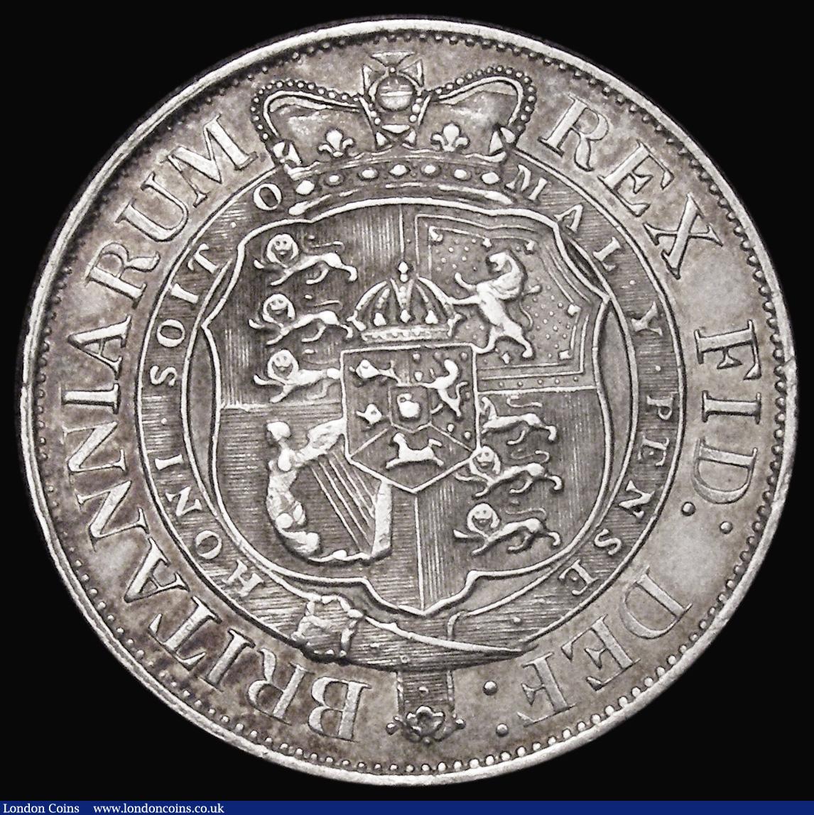 London Coins : A177 : Lot 1727 : Halfcrown 1818 ESC 621, Bull 2096 NEF with touches of golden tone