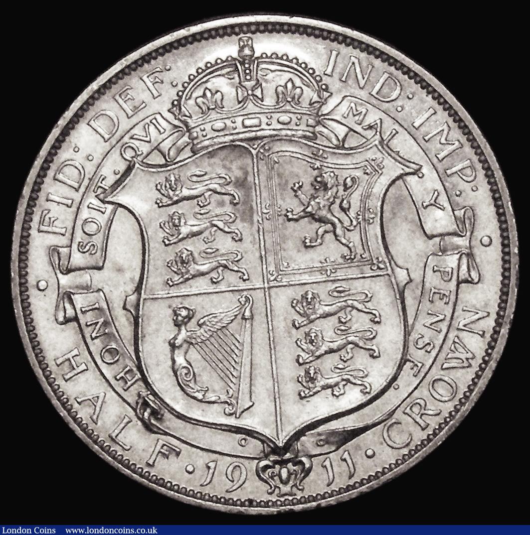 London Coins : A177 : Lot 1760 : Halfcrown 1911 Proof ESC 758, Bull 3710 UNC with some contact marks, retaining some original mint br...