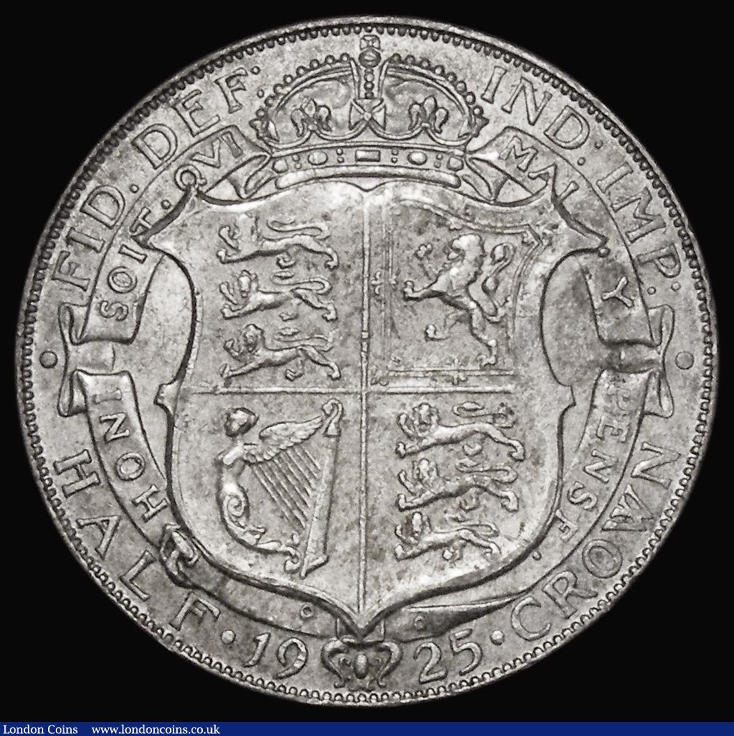 London Coins : A177 : Lot 1764 : Halfcrown 1925 ESC 772, Bull 3727 GVF toned, the obverse with some scratches
