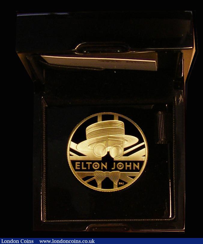 London Coins : A177 : Lot 569 : Twenty Five Pounds 2020 Elton John - British Music Legend. Quarter Ounce Gold Proof. The Royal Mint ...