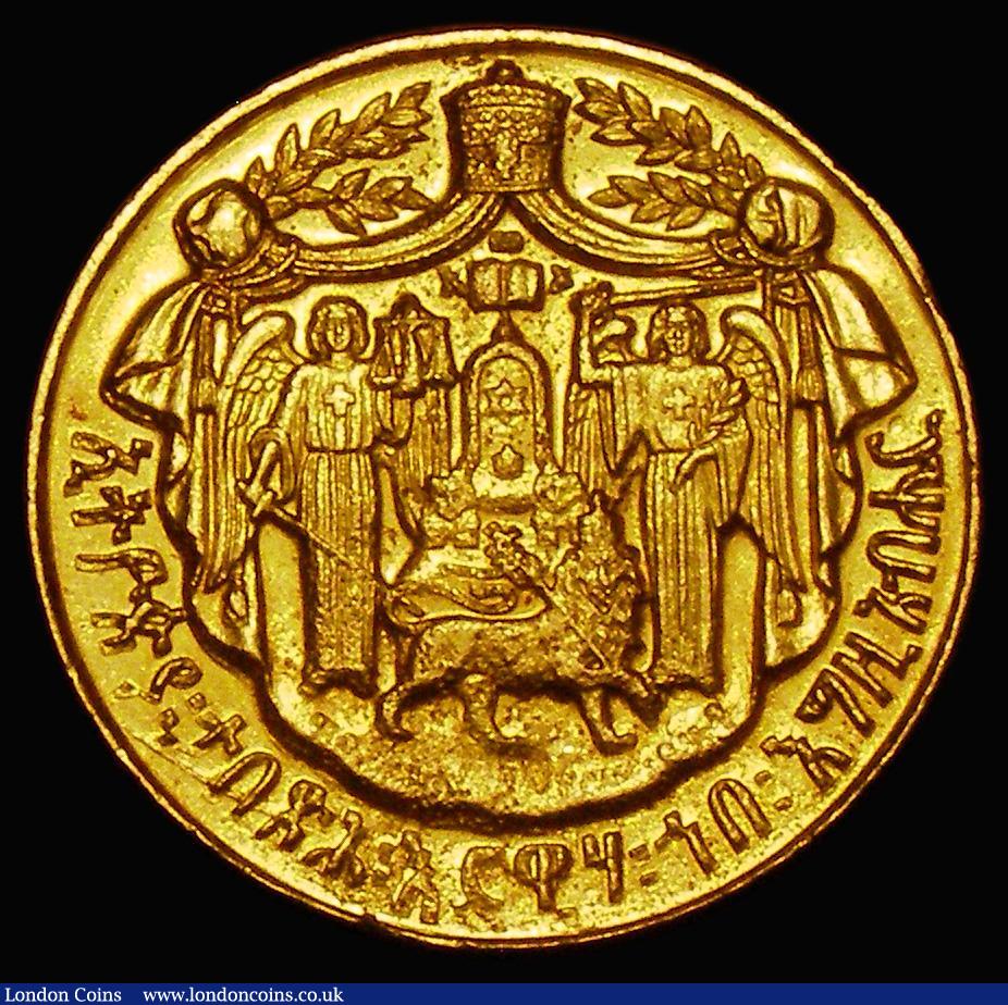 London Coins : A177 : Lot 779 : Ethiopia, Coronation of Haile Selassie EE1923 (1930) 30mm diameter in gold by Andre Lavrillier, 23.9...