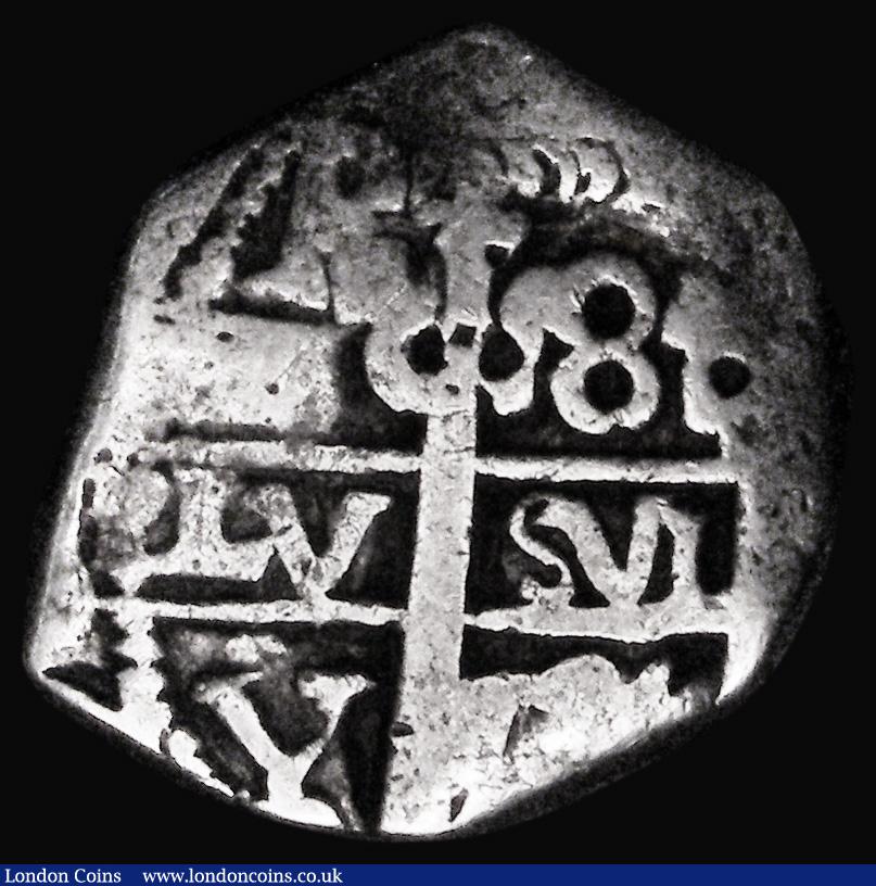 London Coins : A177 : Lot 894 : Bolivia 8 Reales 'Cob' 1726, 15.94 grammes About Fine on an irregularly shaped flan