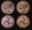 London Coins : A177 : Lot 1006 : Isle of Man Farthings 1839 S.7417, KM#12 (4) NEF (2), GVF/NEF the obverse with some surface residue,...