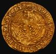 London Coins : A177 : Lot 1195 : Angel Henry VIII First Coinage, h and rose above shield, S.2265 mintmark Portcullis, 5.11 grammes, F...