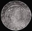 London Coins : A177 : Lot 1243 : Halfcrown Charles I 1642 Exeter Mint, Obverse: King on spirited horse galloping over arms, no stops ...