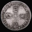 London Coins : A177 : Lot 1877 : Shilling 1696 First Bust ESC 1077, Bull 1103 Near Fine/Fine