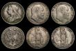 London Coins : A177 : Lot 2325 : Halfcrowns to Florins (6) comprising Halfcrowns (2) 1849 Fair, 1889 Davies 643 dies 2A, VF toned, Fl...