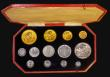 London Coins : A177 : Lot 402 : Proof Set 1902 Long Matt Set (13 coins) Gold Five Pounds, Two Pounds, Sovereign, Half Sovereign, Cro...