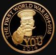 London Coins : A177 : Lot 593 : Two Pounds 2014 Outbreak of World War I - Lord Kitchener Gold Proof S.K34 FDC or near so with the od...