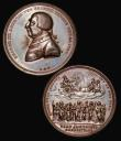 London Coins : A177 : Lot 796 : Medals (2) Death of George III 1820 Eimer 1122, BHM 1001 41mm diameter in bronze by T.Wyon Snr. Obve...