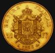 London Coins : A177 : Lot 935 : France 50 Francs Gold 1856A KM#785.1 NEF with a gentle edge bruise, part of a small group of French ...